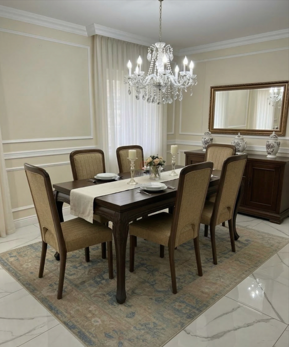 Luxury Classic Dining Table Set